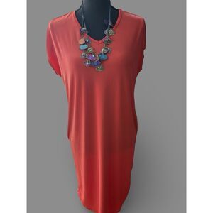 Brigitte Brianna Red Shift Dress Small Made USA